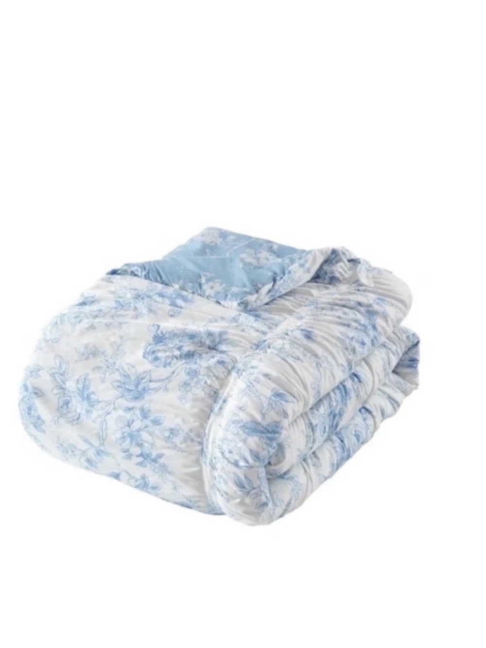 Armoire Collection Blue ~ Twin/Twin XL Toile Floral Comforter - Picture 7 of 10